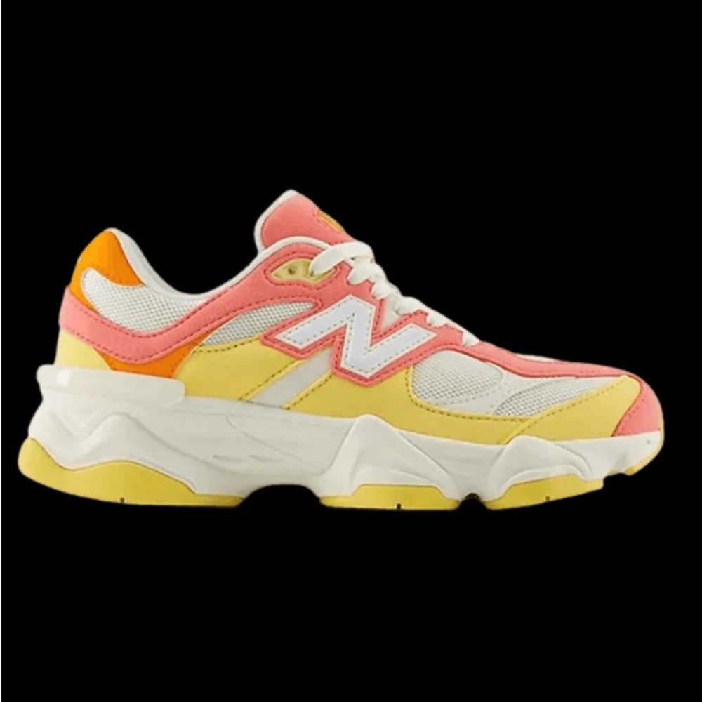 New Balance Women's Pink and Yellow Sneakers